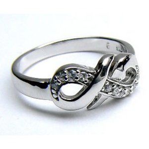 INFINITY Sterling Silver Ring size 6.5